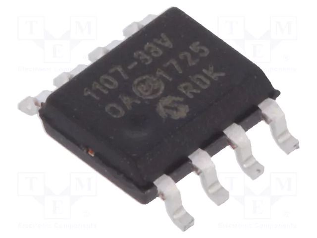 IC: voltage regulator; LDO,linear,fixed; 3.3V; 0.3A; SO8; SMD; tube MICROCHIP TECHNOLOGY TC1107-3.3VOA