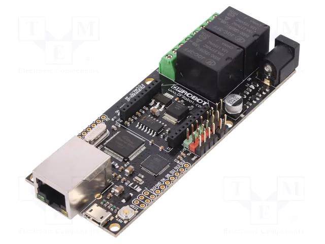 Programmable relay; ETHERNET; 7.2÷12VDC; Ch: 2; Digit.in: 4 DFROBOT DF-DFR0222