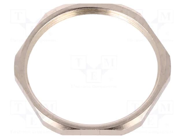 Nut; PG48; brass; nickel; 65mm; Thread: PG BM GROUP BM2705