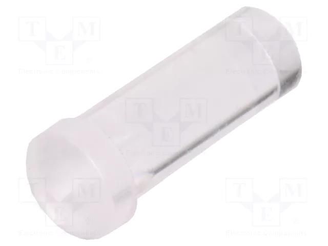 Fiber for LED; Ø3.8mm; L: 8mm; round; Front: flat; straight; UL94V-2 FIX&FASTEN FIX-LEM-91
