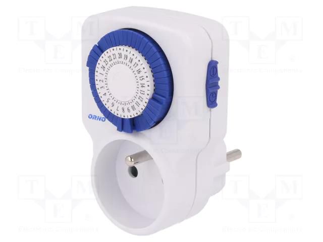 Programmable time switch; 30min÷24h; 230VAC/16A; Usup: 230VAC ORNO OR-PRE-427