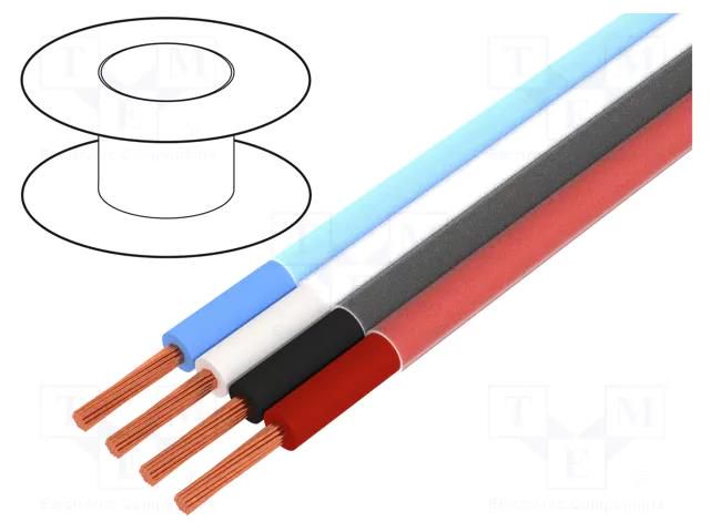 Wire: loudspeaker cable; 4x1mm2; stranded; OFC; unshielded; PVC TASKER TAS-C104