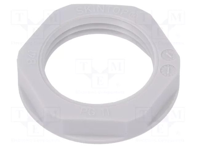 Nut; PG11; polyamide; UL94V-2; 24mm; light grey; Thread: PG LAPP LP-53019021