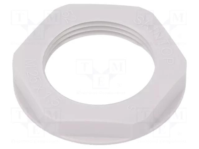 Nut; M25; polyamide; UL94V-2; 34mm; light grey; -20÷100°C; SKINTOP® LAPP LP-53119033