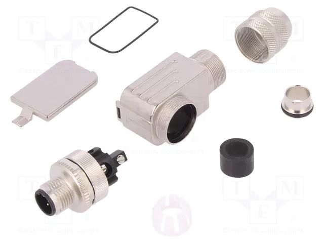Connector: M12; plug; PIN: 5; male; angled 90°; IP67; screw terminal MURRELEKTRONIK 7000-14011-0000000