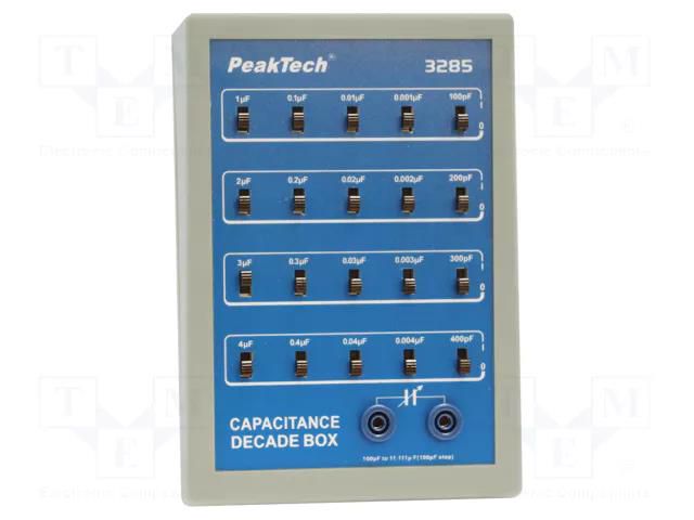 Decade box: capacitance; Number of ranges: 5; 100pF÷11111nF PEAKTECH PKT-P3285