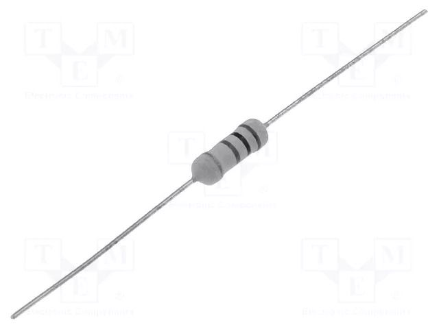 Resistor: metal oxide; THT; 56Ω; 1W; ±5%; 350V; Ø0.6x26mm; Ø3.2x9mm SR PASSIVES MOF1WS-56R