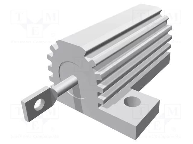 Resistor: wire-wound; with heatsink; screw; 220mΩ; 25W; ±5% TE Connectivity AX25WR-0R22