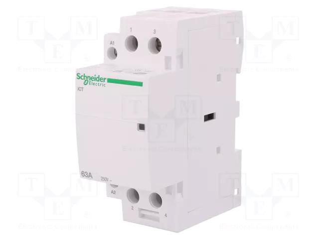 Contactor: 2-pole installation; 63A; 230÷240VAC; NO x2; IP20; ICT SCHNEIDER ELECTRIC A9C20862