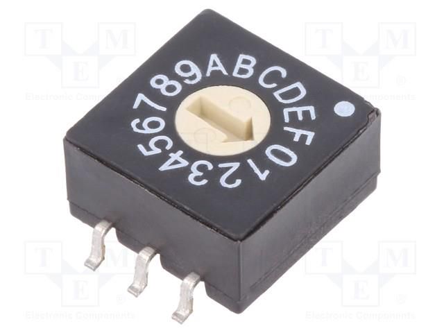 Encoding switch; HEX/BCD; Pos: 16; SMT; Rcont max: 100mΩ; 5Ncm ECE ERD116RMZ-SMD