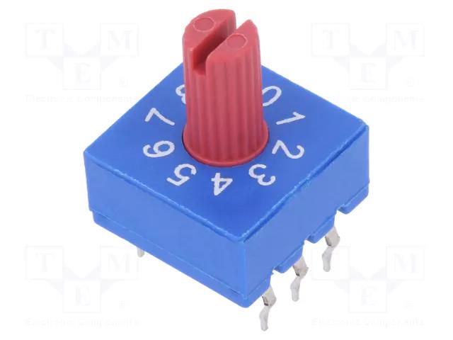 Encoding switch; DEC/BCD; Pos: 10; Rcont max: 100mΩ; Pitch: 2.54mm ECE ERD210CSZ