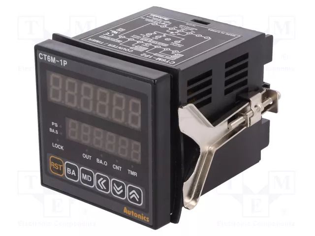Counter: electronical; LED x2; time/pulses; SPDT; IN 1: NPN,PNP AUTONICS CT6M-1P2