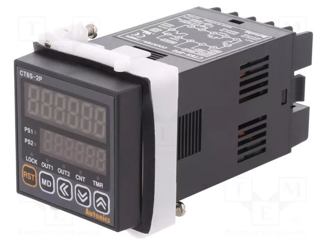 Counter: electronical; LED x2; time/pulses; SPST; IN 1: NPN,PNP AUTONICS CT6S-2P2