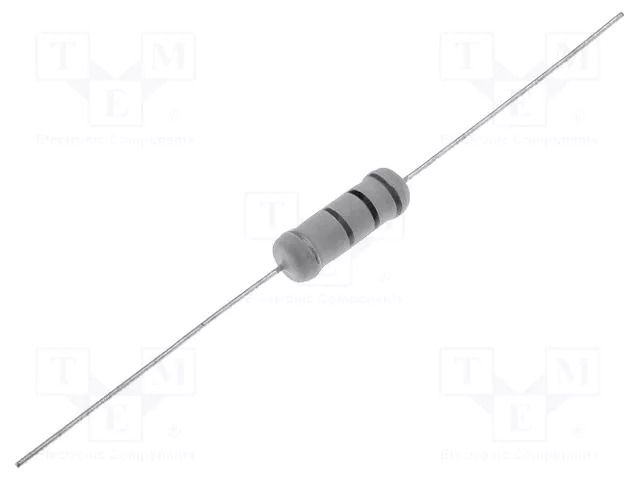 Resistor: metal oxide; THT; 15kΩ; 5W; ±5%; 750V; Ø0.75x36mm; Ø6x17mm SR PASSIVES MOF5WS-15K