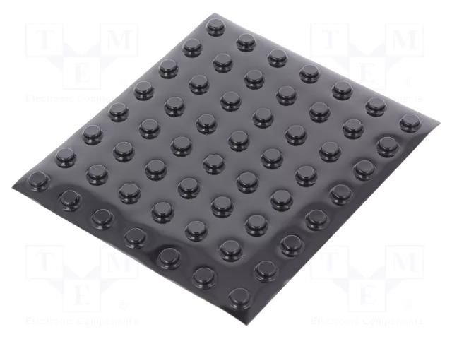 Self-adhesive foot; H: 2.8mm; black; polyurethane; Dim: Ø8mm 3M SJ5076/BK