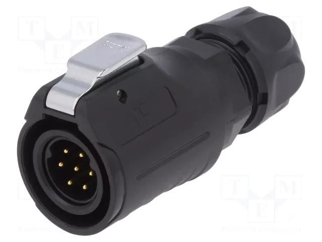 Connector: circular; plug; size 16; 02; male; PIN: 7; 400V; Quicklock LUTRONIC 0251-07