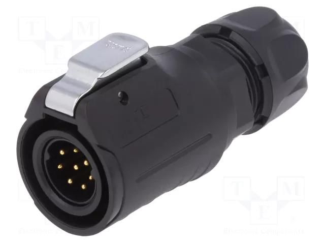 Connector: circular; plug; size 16; 02; male; PIN: 8; 400V; Quicklock LUTRONIC 0251-08