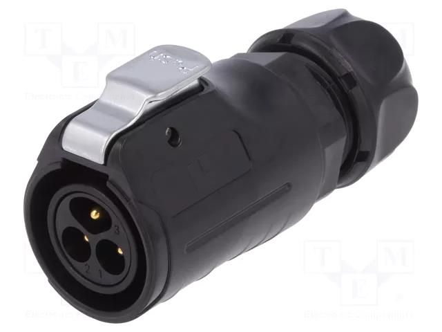 Connector: circular; plug; size 20; 02; male; PIN: 3; 500V; Quicklock LUTRONIC 0252-03