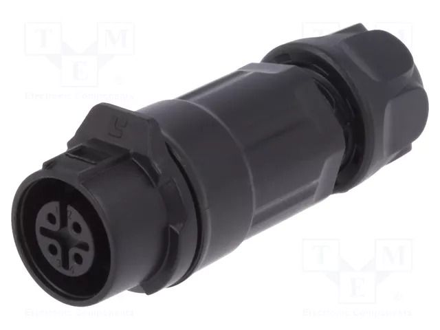 Connector: circular; plug; size 12; 02; female; PIN: 4; 125V; 5A; IP67 LUTRONIC 0260-04