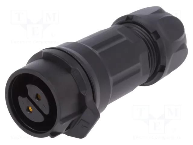 Connector: circular; plug; size 16; 02; female; PIN: 2; 400V; 10A LUTRONIC 0261-02