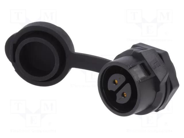 Connector: circular; socket; size 16; 02; female; PIN: 2; 400V; 10A LUTRONIC 0271-02