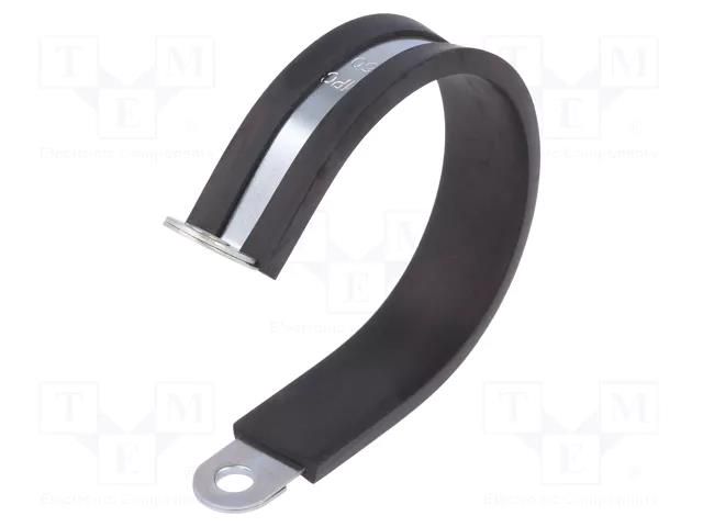 Fixing clamp; ØBundle : 50mm; W: 15mm; steel; Cover material: EPDM MPC INDUSTRIES MPC-LKD15015