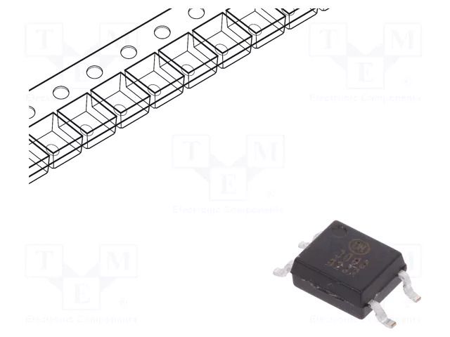 Optotriac; 3.75kV; triac; Mini-flat 4pin; Ch: 1; FODM308x ONSEMI FODM3083R2