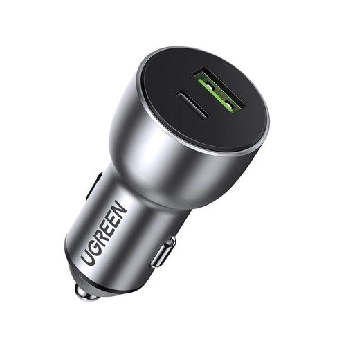 Ugreen Car Charger USB / USB Type C Quick Charge 3.0 Power Delivery 36W 3A Gray (CD213 60980), Ugreen 6957303869800 6957303869800