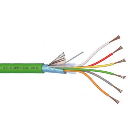 ELAN Tinned screened hologen-free Cable 6x0.22 (green) KAEELSZH6
