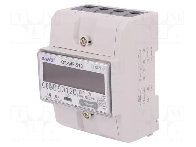 Controller; for DIN rail mounting; IP51; Ioper.max: 80A; -25÷55°C ORNO OR-WE-513