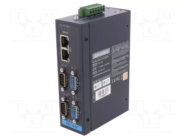 Serial device server; Number of ports: 6; 12÷48VDC; RJ45 x2; EKI ADVANTECH EKI-1524-CE