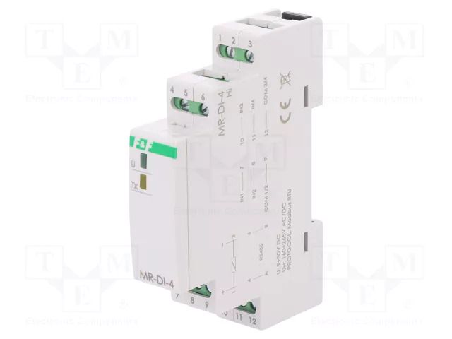 Industrial module: digital input; -20÷50°C; IP20; 9÷30VDC; 0.3W F&F MR-DI-4HI