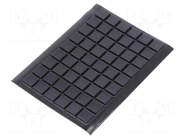 Self-adhesive foot; H: 2.5mm; black; polyurethane; Bumpon 3M SJ5007/BK