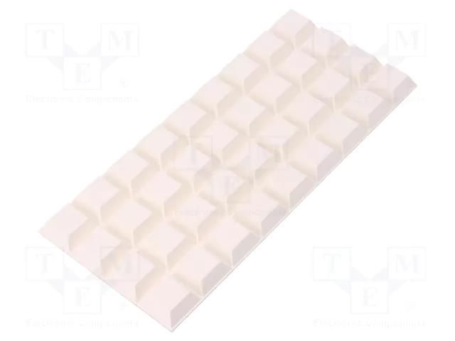 Self-adhesive foot; H: 7.6mm; white; polyurethane; Bumpon 3M SJ5023/WH