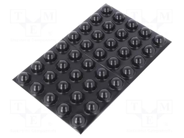 Self-adhesive foot; H: 7.9mm; black; polyurethane; Dim: 16x16mm 3M SJ5027/BK