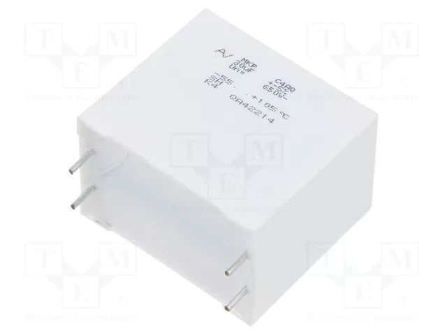 Capacitor: polypropylene; DC-Link; 30uF; 650VDC; Ioper.max: 14A KEMET C4AQCBW5300A3JJ