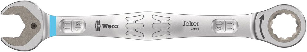6000 Joker Ratcheting combination wrenches, Imperial, 11/16"x235, Wera 05073286001