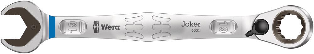 6001 Joker Switch Ratcheting combination wrench, with switch lever, 19x246, Wera 05020074001