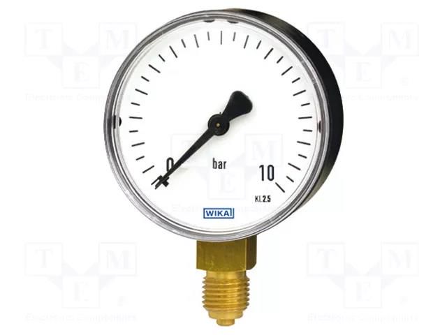 Manometer; 0÷100bar; Class: 2.5; 63mm; Temp: -20÷60°C; plastic WIKA 111.10-12255930