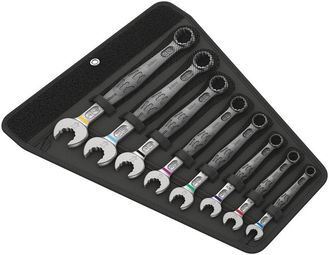 6003 Joker 8 Imperial Set 1 Combination wrench set, Imperial, 1 x 5/16"x115; 1 x 3/8x125; 1 x 7/16"x135; 1 x 1/2"x160; 1 x 9/16"x167; 1 x 5/8"x182; 1 x 11/16"x210; 1 x 3/4"x230.0; 1 x 240.0x50.0, Wera 05020241001