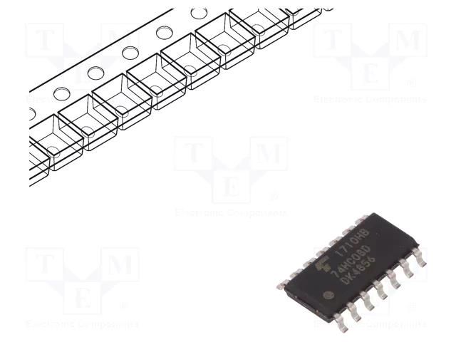 IC: digital; AND; Ch: 4; IN: 2; C²MOS; SMD; SO14; 2÷6VDC; -40÷125°C TOSHIBA 74HC08DBJ
