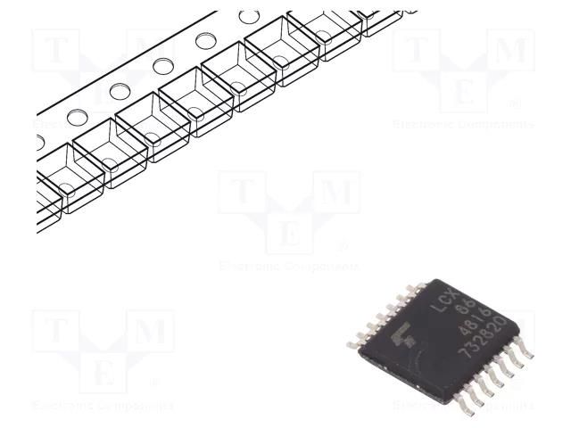 IC: digital; XOR; Ch: 4; IN: 2; SMD; TSSOP14; 1.65÷3.6VDC; -40÷125°C TOSHIBA 74LCX86FTAJ