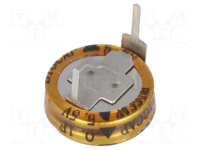 Supercapacitor; THT; 0.1F; 5.5VDC; ±20%; Ø11.5x6mm; -25÷70°C; EDLC BIGCAP BCEH-5.5V-0.1F