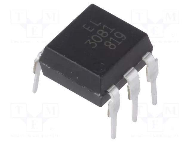 Optotriac; 5kV; zero voltage crossing driver; DIP6; Ch: 1; EL308X EVERLIGHT EL3081