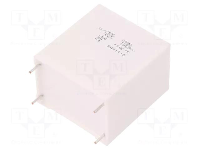 Capacitor: polypropylene; DC-Link; 12uF; THT; ESR: 5.3mΩ; C4AQ; ±5% KEMET C4AQUBW5120A3LJ