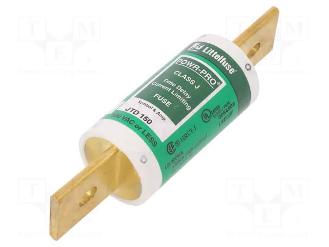 Fuse: fuse; 150A; 600VAC; 500VDC; time-lag; industrial; JTD LITTELFUSE 0JTD150.X