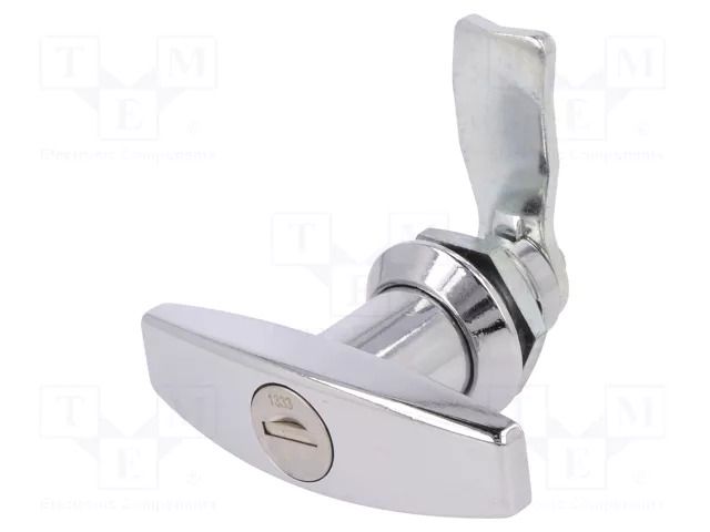 Lock; zinc and aluminium alloy; 18mm; chromium; Key code: 1333 RST ROZTOCZE 2.T18.001-18