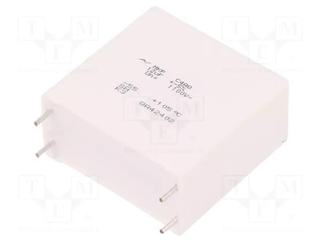 Capacitor: polypropylene; DC-Link; 12uF; THT; ESR: 6.3mΩ; C4AQ; ±5% KEMET C4AQQBW5120A3FJ