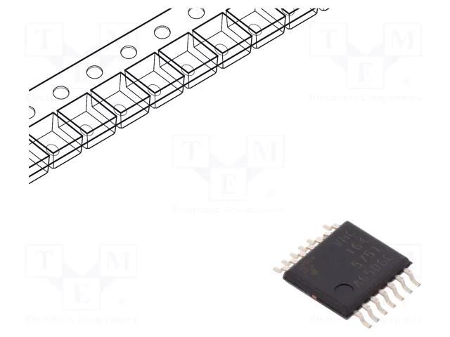IC: digital; 8bit,shift register,serial input,parallel out TOSHIBA 74VHC164FTBE