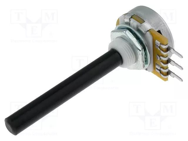 Potentiometer: shaft; single turn; 1MΩ; ±20%; 0.4W; linear; 6mm; THT OMEG PC20BU-1M-LIN